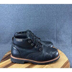 Harley Davidson D93485 Mens Bike Lace Up Black Leather Broxton Boots sz 12